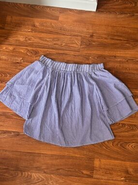 Blue Striped Off-Shoulder Women’s Shirt